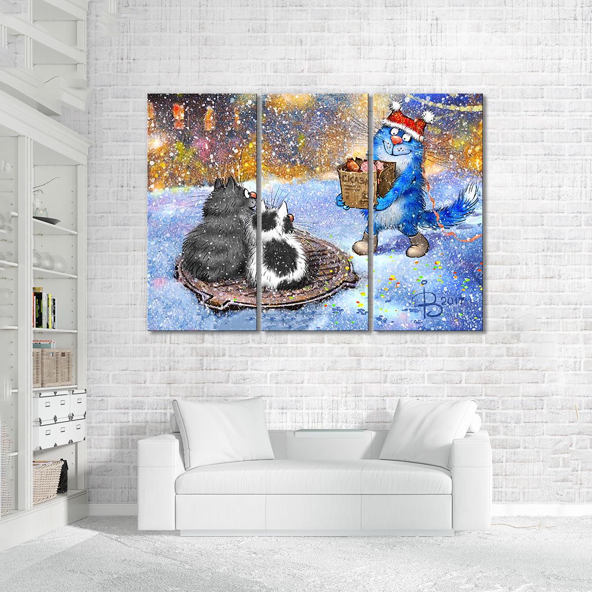 Модульная картина Сказка 3 модуля 90x135 см