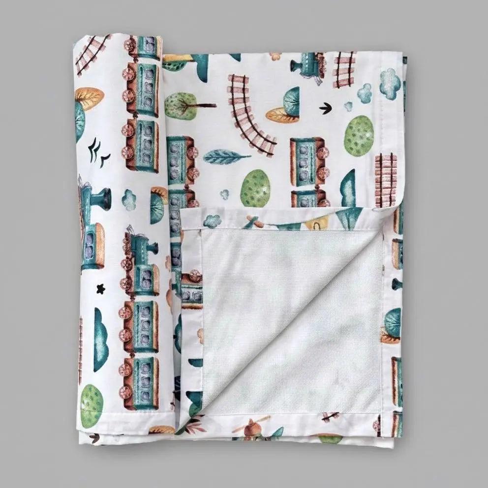 Пеленка детская непромокаемая BST хлопок/мембранная/бамбуковая махра 50х70 см Бирюзовый/Коричневый (1807658412)