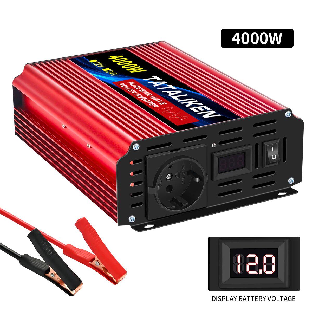 Инвертор Tataliken 4000W/номинально 1500W 12-220V DC/AC с чистой синусоидой - фото 2