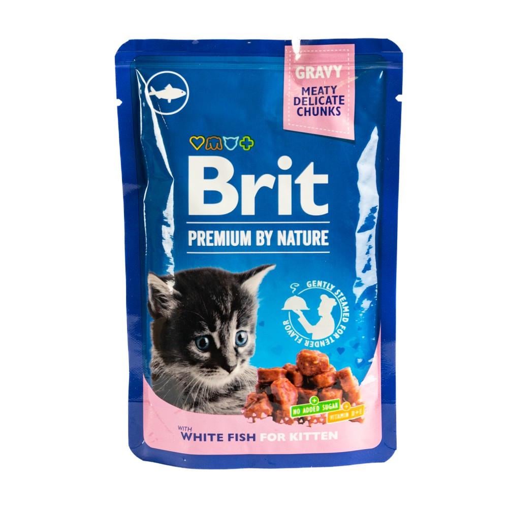 Корм влажный Brit Premium White fish for Kitten для котят белая рыба 100 г (34806709)