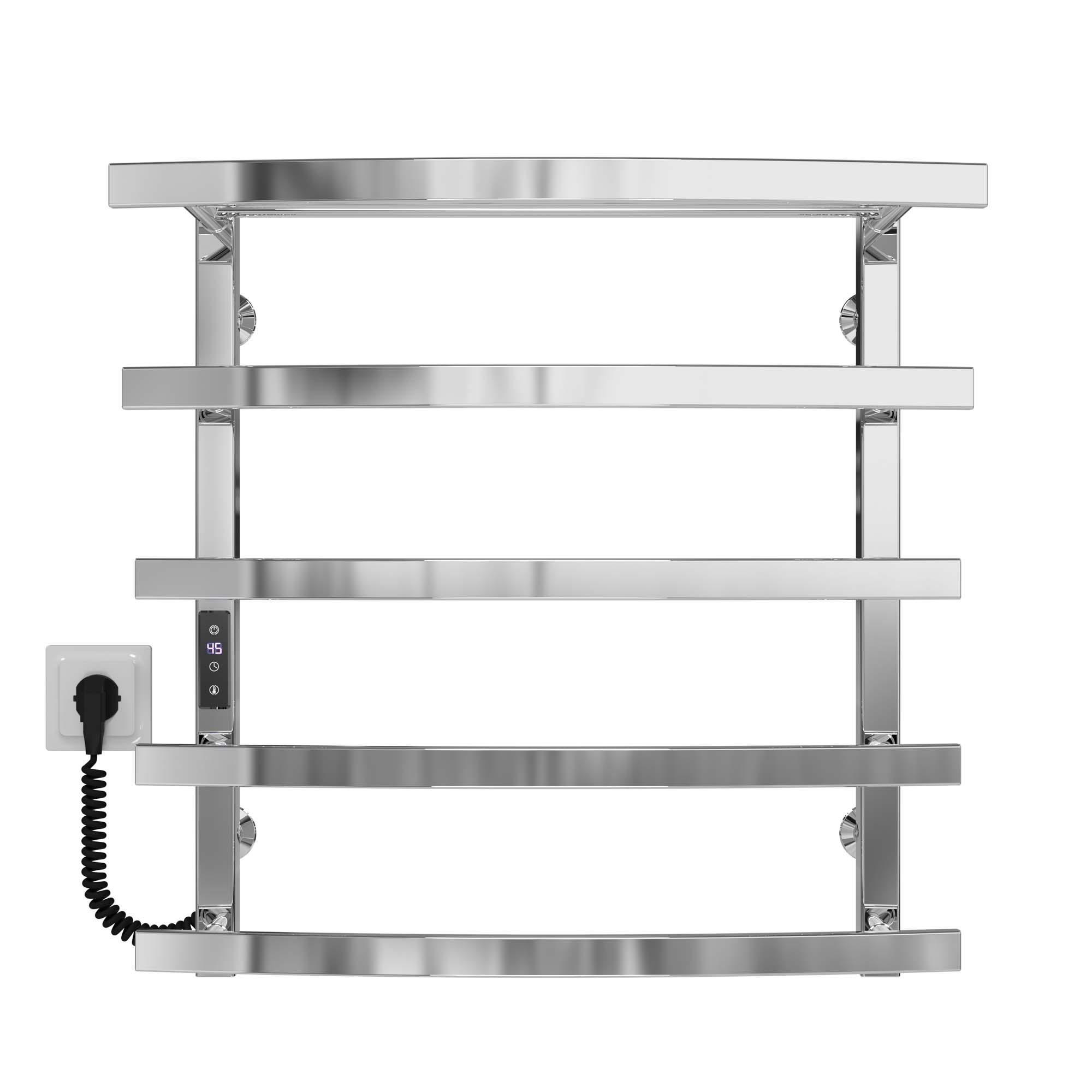 Полотенцесушитель электрический Deffi Lotos П5 JD04 левое подключение нержавеющая сталь 400х600 мм Хром (A.LO.60.40.5.ECL2)