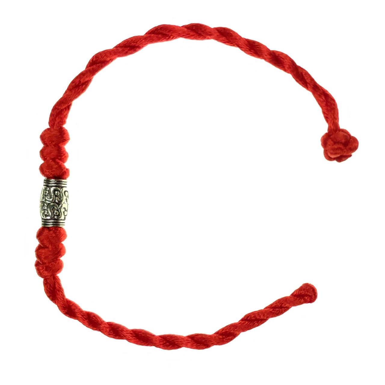 Амулет браслет с узелками 19 см Красный (C0781)