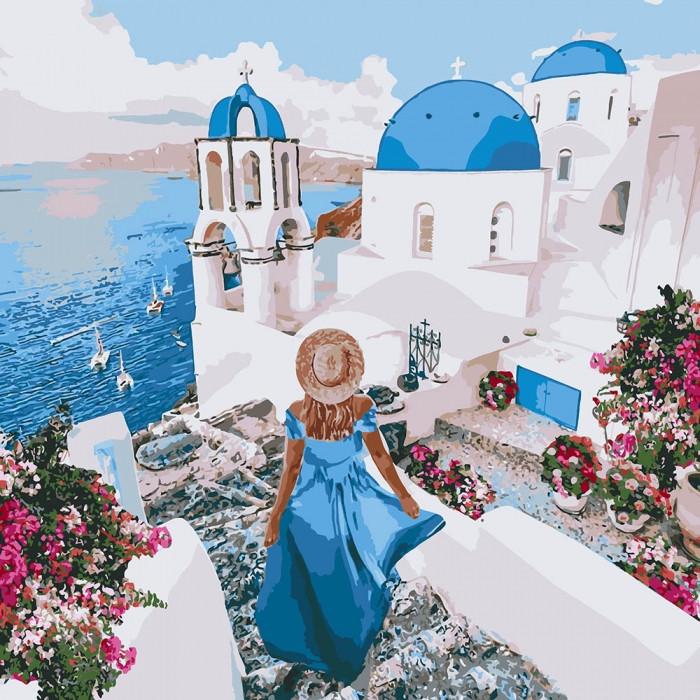 Картина по номерам Ідейка Незабываемый Сантори 40х40 см (KHO4729)