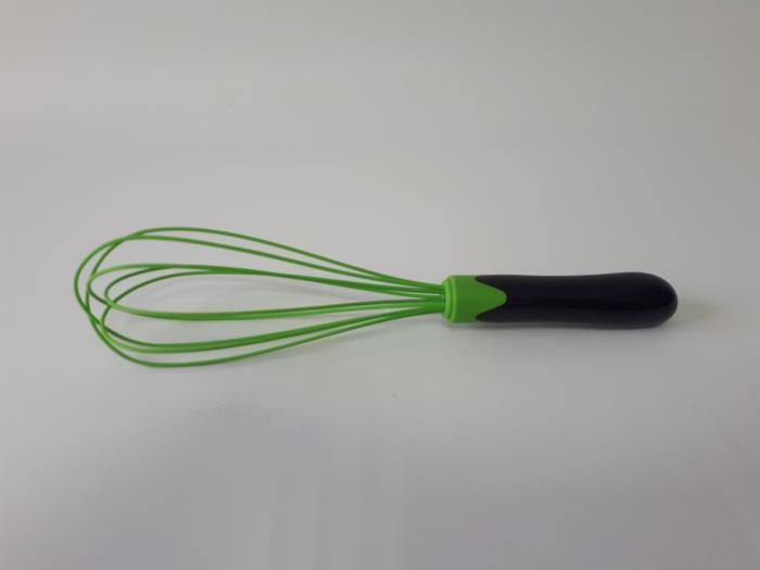 Вінчик кулінарний Баклажан силіконовий із пластиковою ручкою 30 см (18488)