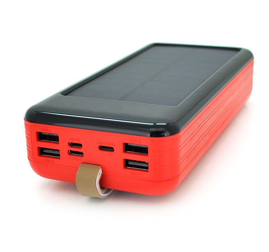 Повербанк VOLTRONIC KKD6W Solar 60000 mAh Black/Red (53421)