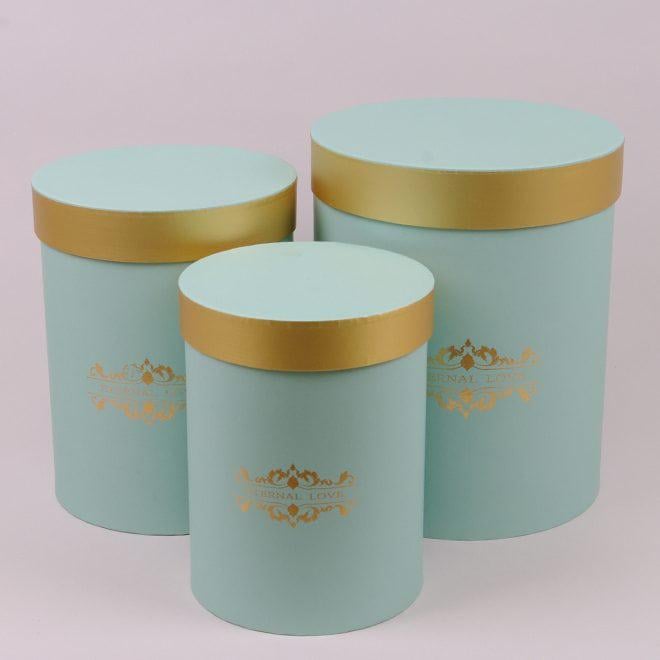 Комплект коробок для цветов Flora 3 шт. Мятный (42010)