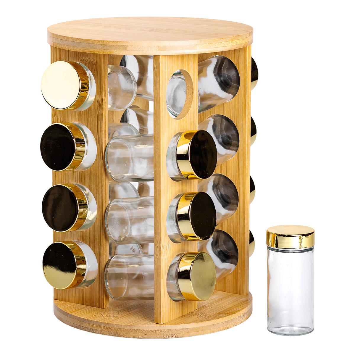 Набір для спецій на дерев'яній підставці 16 шт. (HP-1367) - фото 5