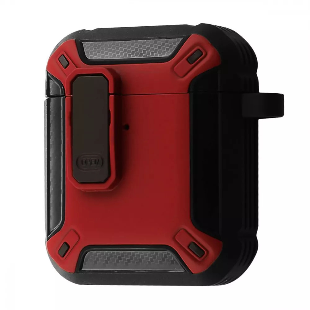 Чохол протиударний PRC Defender Case для навушників Airpods 1/2 Червоний/Чорний (27918646)