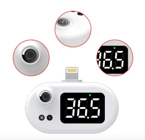 Термометр медичний безконтактний для тіла K8 з підключенням до телефону Білий (TermK8) - фото 3