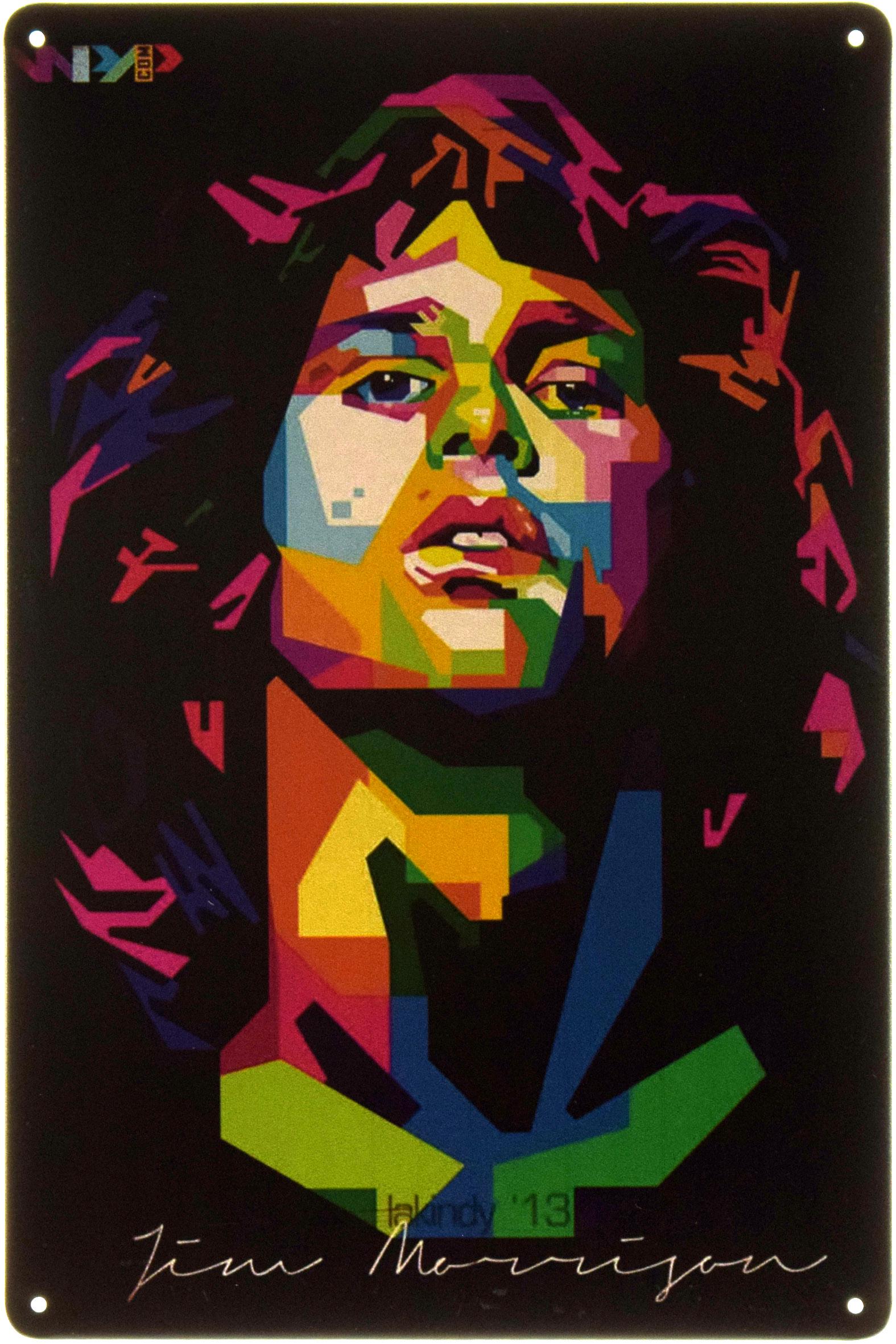 Табличка металлическая The Doors Джим Моррисон 20x30 см Табличка металлическая The Doors Джим Моррисон 20x30 см