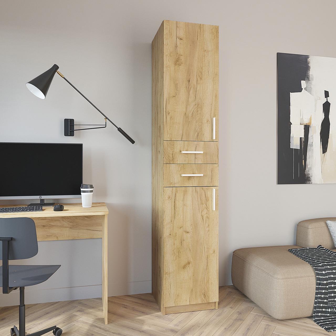 Шафа пенал-3 Компаніт NEW 40х40х200 см Дуб крафт золотий - фото 1 Шафа пенал-3 Компаніт NEW 40х40х200 см Дуб крафт золотий - фото 1