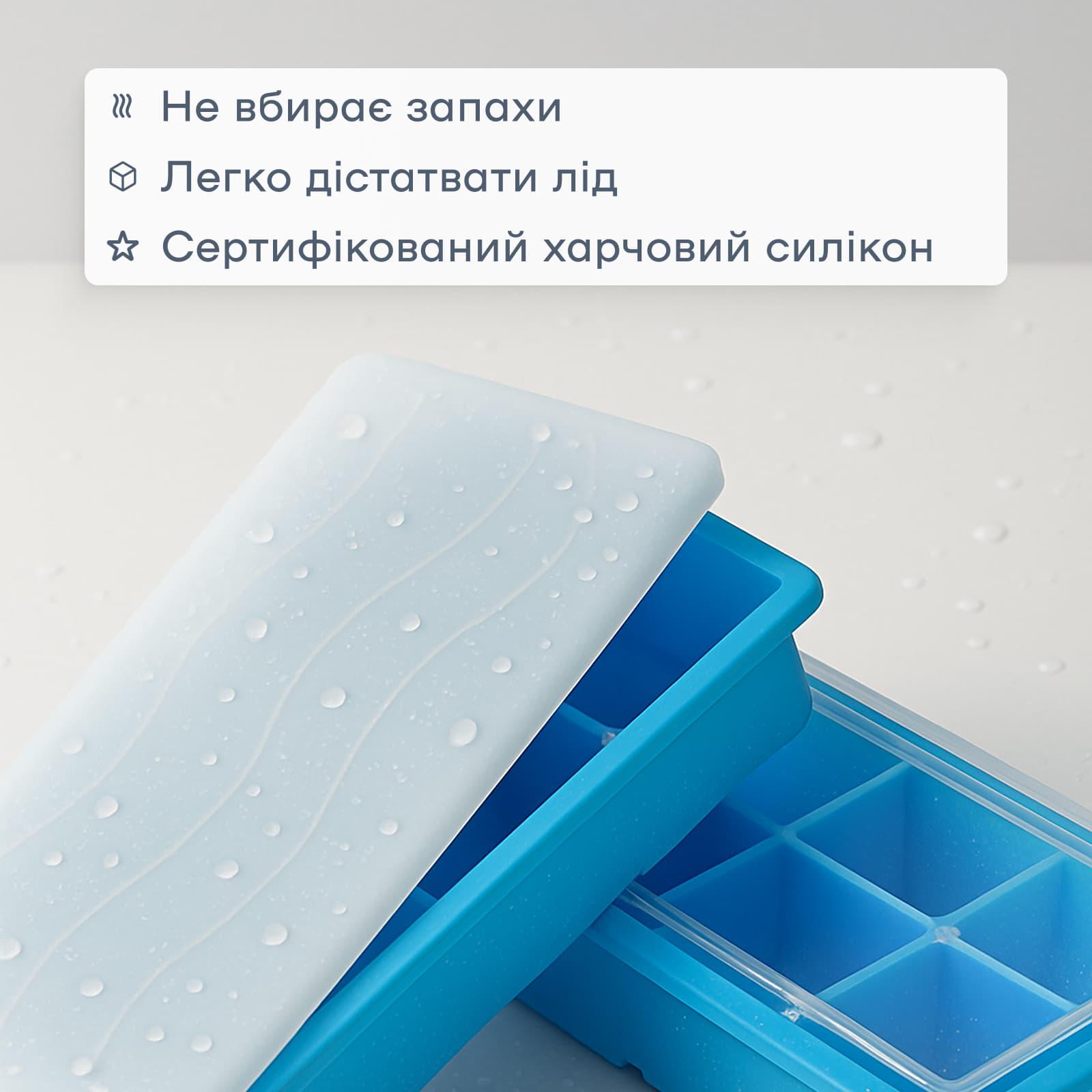 Форма для льда с крышкой Olin&Olin 8 кубиков по 5х5 см Голубой (0522-XL-8-SkyBlue) - фото 5 Форма для льда с крышкой Olin&Olin 8 кубиков по 5х5 см Голубой (0522-XL-8-SkyBlue) - фото 5