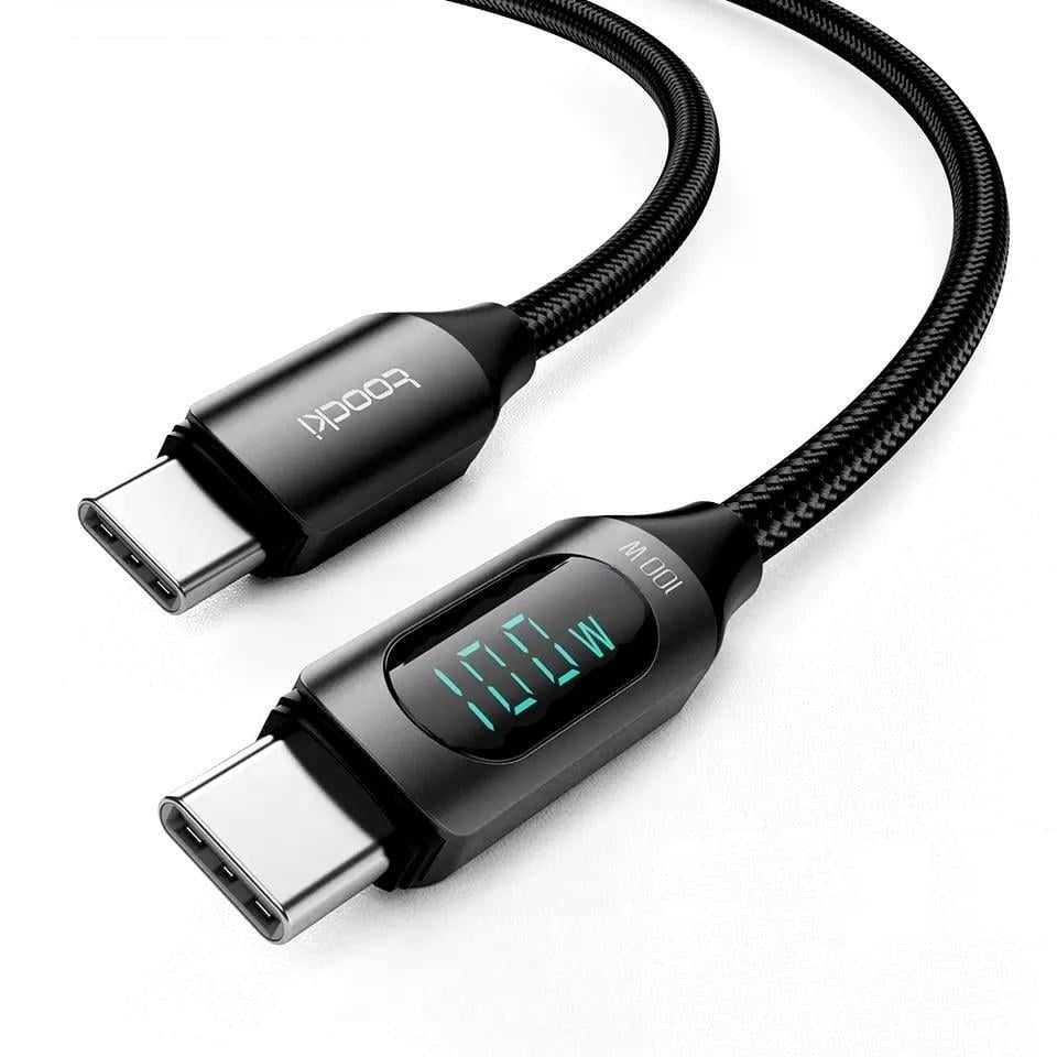 Кабель Toocki Type-C PD 100w Fast Charge с дисплеем Black (25397331)