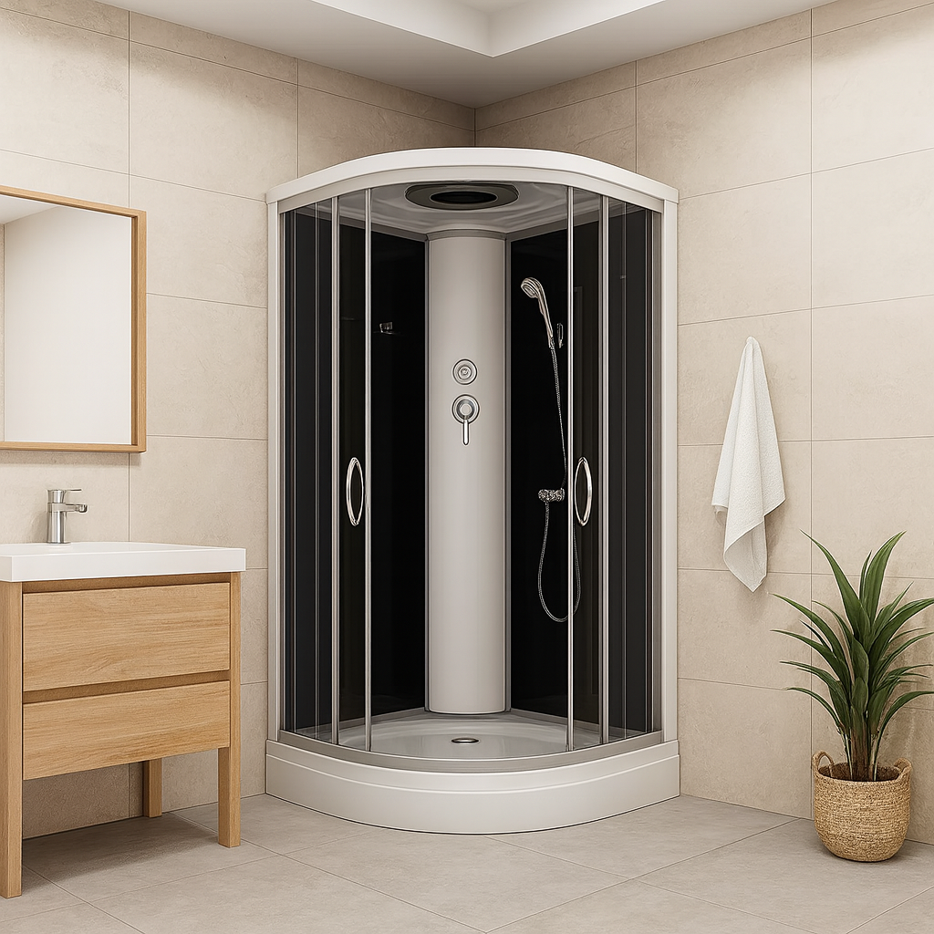 Душевой бокс закрытый KO&PO поддон 15 см тонированное стекло 90х90х215 см (C15178) Душевой бокс закрытый KO&PO поддон 15 см тонированное стекло 90х90х215 см (C15178)