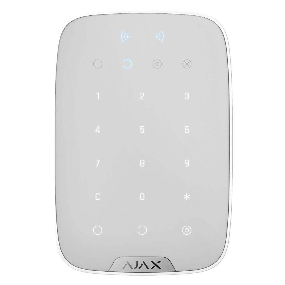 Клавиатура беспроводная Ajax Keypad S Plus 8PD с поддержкой карт и брелок White (99-00014681)