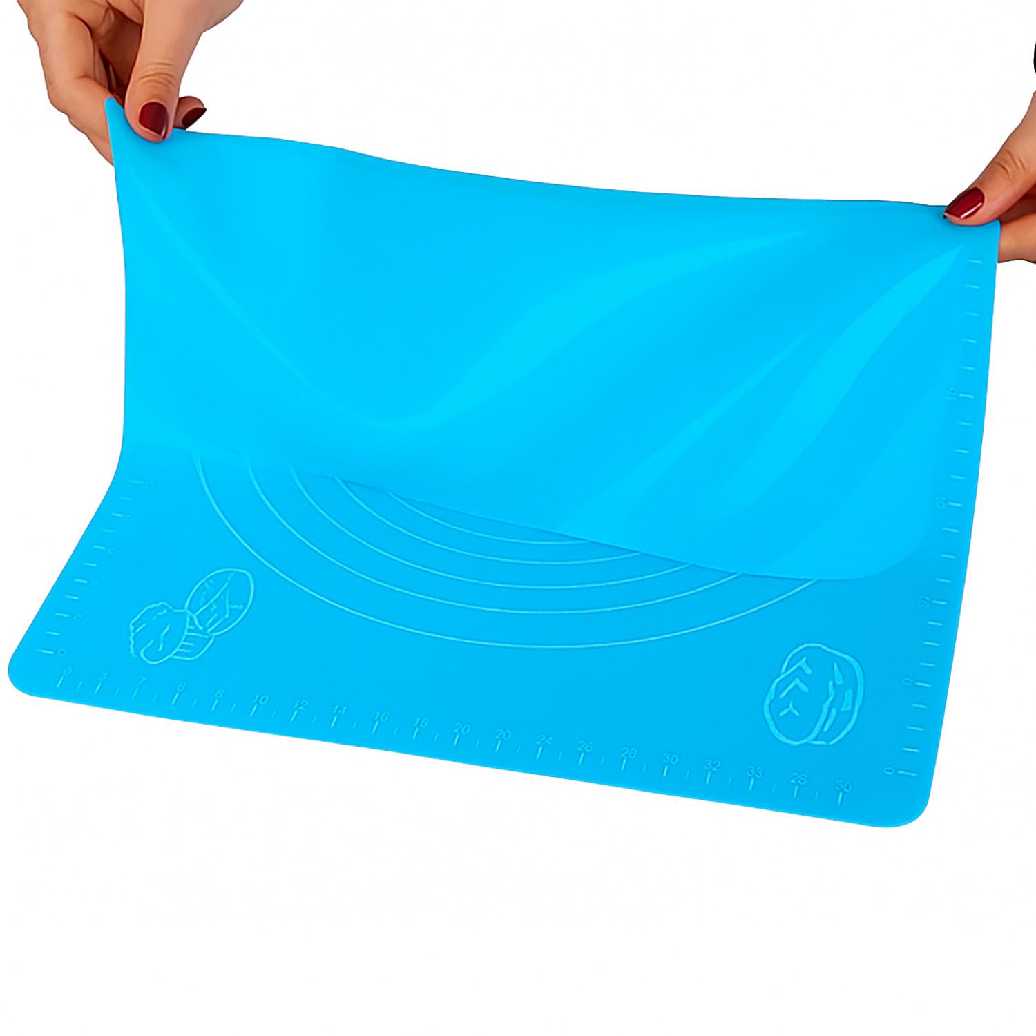 Коврик для раскатывания теста силиконовый 30х40 см Голубой (26644890) - фото 4 Коврик для раскатывания теста силиконовый 30х40 см Голубой (26644890) - фото 4