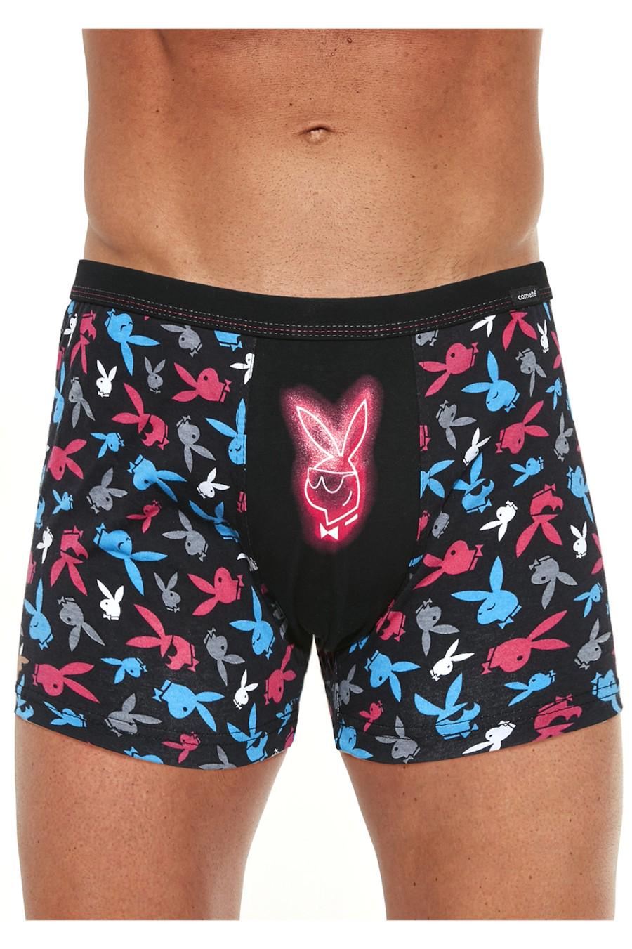 Трусы боксеры Cornette р. 48/M Черно-бирюзово-красный (76981)