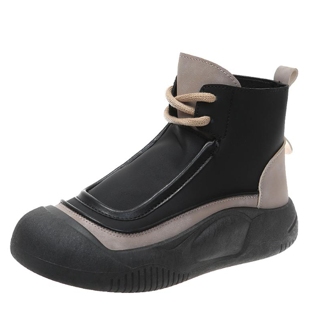 Ботинки женские демисезонные C00205-6 из искусственной кожи р. 38 23,1-23, 5 см в Черный/Серый