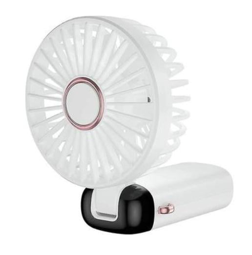 Вентилятор беспроводной портативный N15 LED display 1800 mAh 3,7V ABS 5 скоростей White (e8d9533b) - фото 2