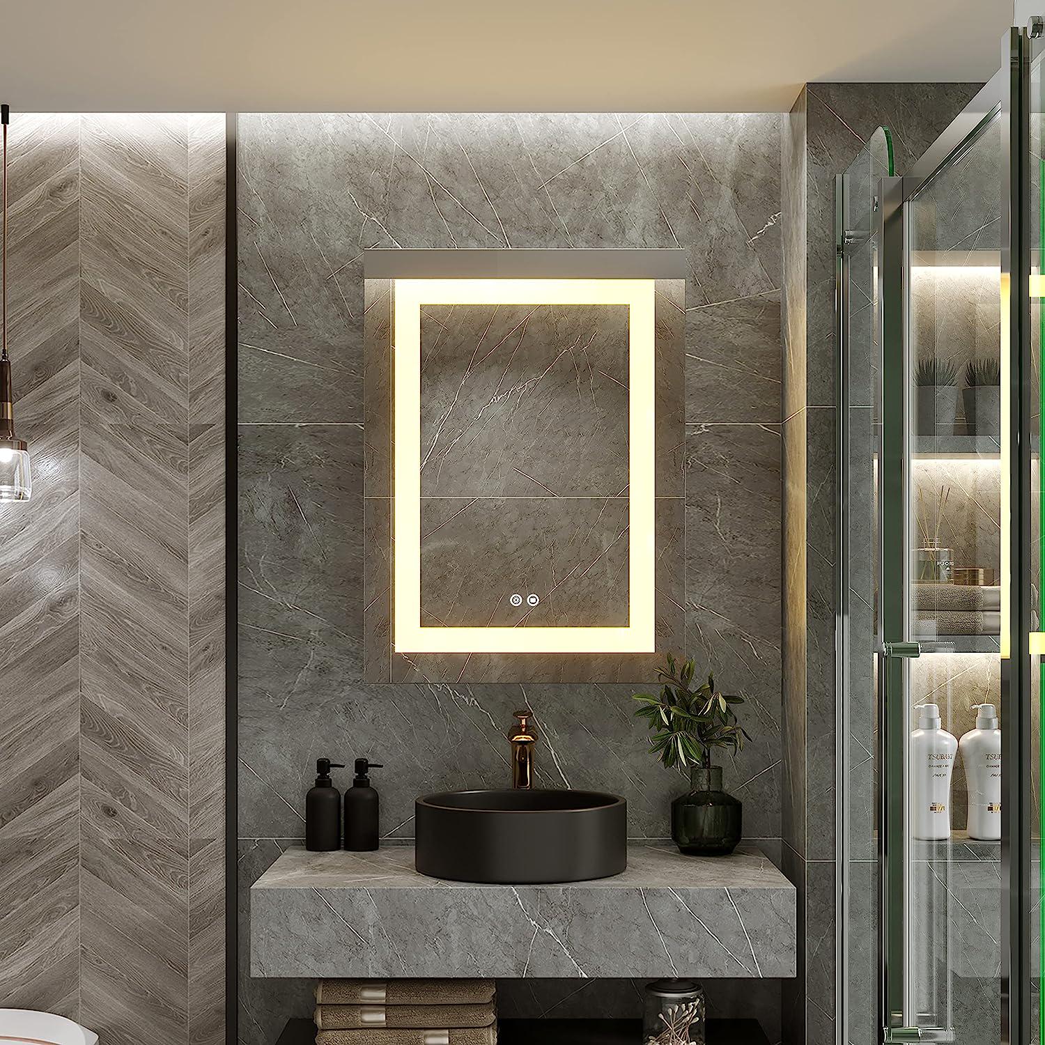 Зеркало Dim Dzerkal SOGNO с LED-подсветкой/сенсорным управлением/подогревом 80х160 см (12079)