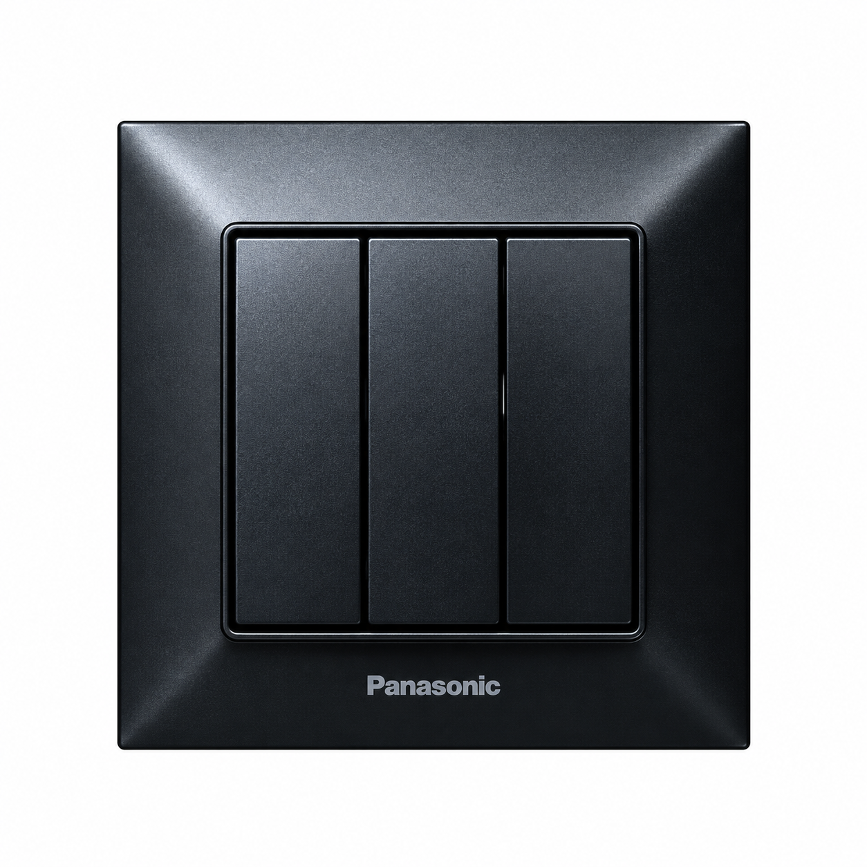 Выключатель трехклавишный Panasonic Arkedia Slim Черный (GD_WNTC00152BL-UA)