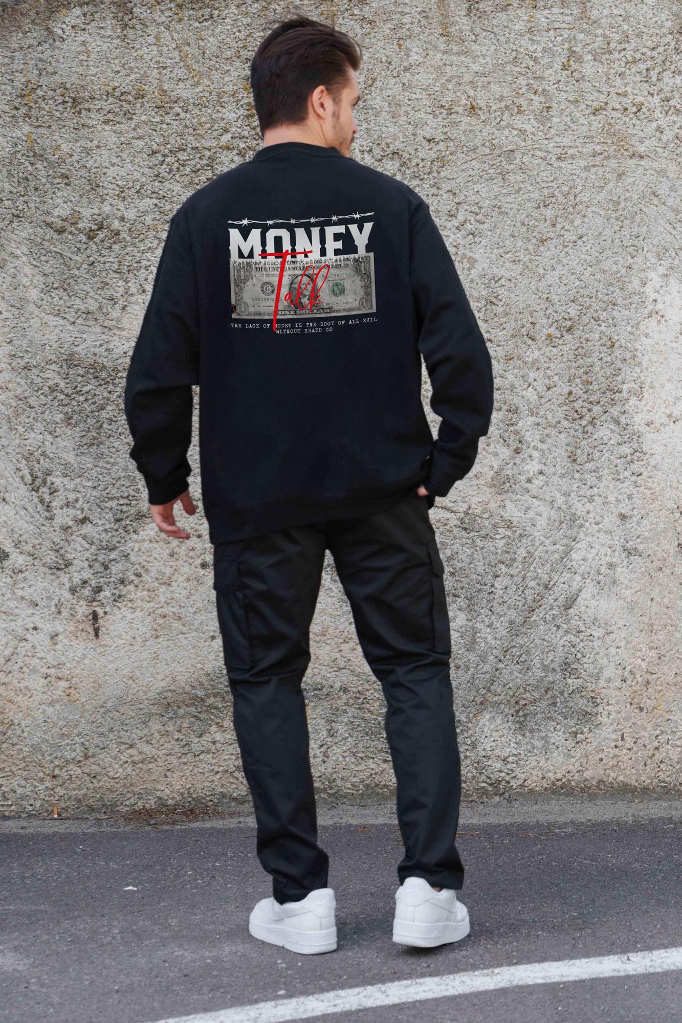 Свитшот оверсайз с принтом Without Talk S/M Black (S/M8055662) - фото 2 Свитшот оверсайз с принтом Without Talk S/M Black (S/M8055662) - фото 2