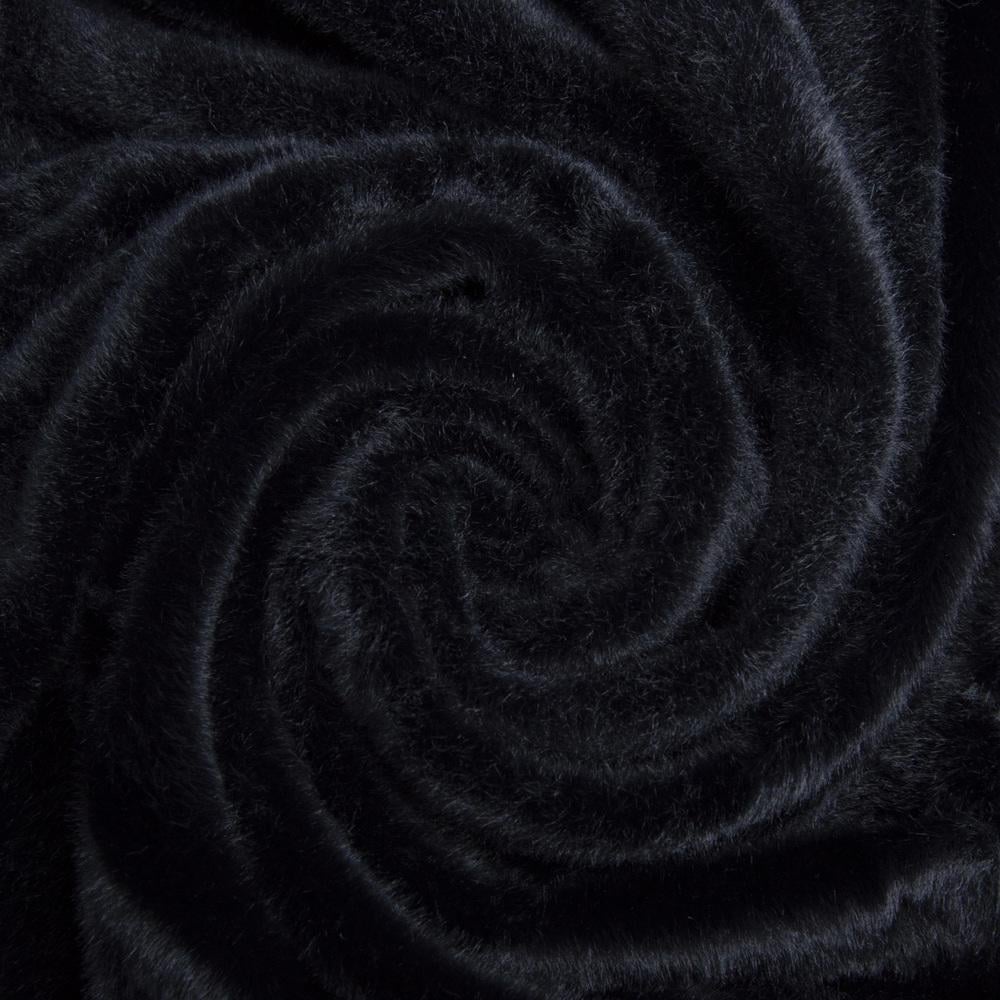 Ткань мех искусственный Барби Черный (23567)