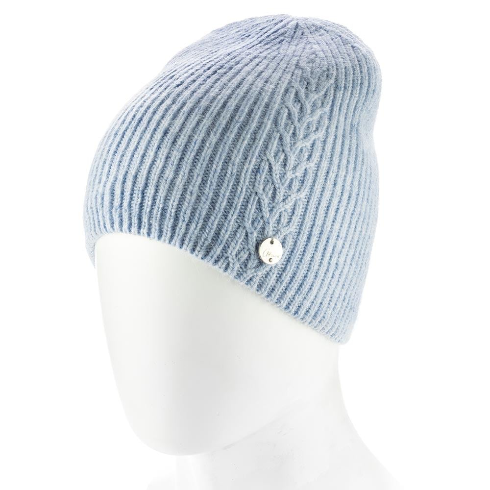 Шапка женская зимняя из ангоры Atrics WH903 с узором без отворота утепленная флисом Голубой - фото 1 Шапка женская зимняя из ангоры Atrics WH903 с узором без отворота утепленная флисом Голубой - фото 1