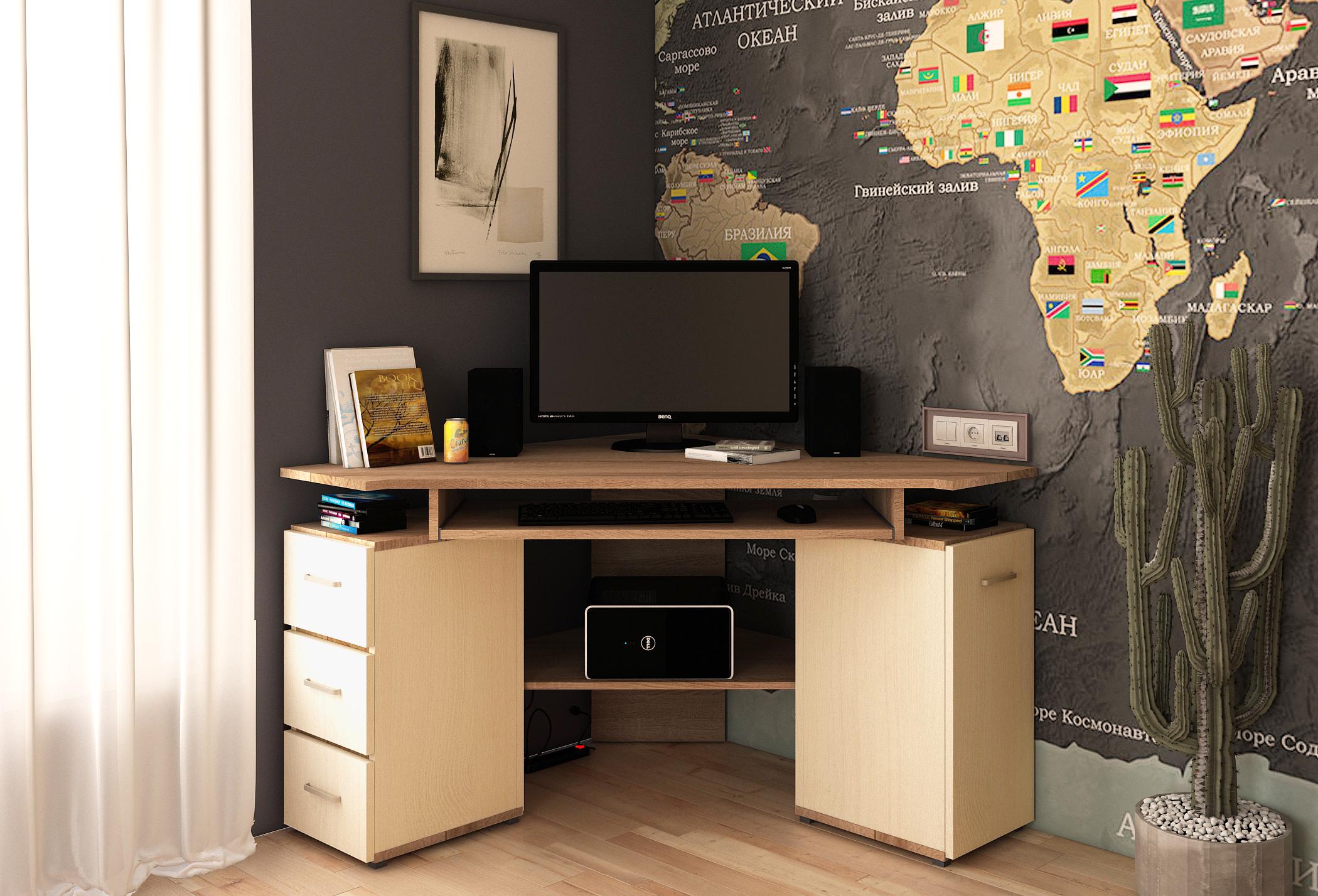 Компьютерный стол Летро Пиксель угловой 110x110 см - фото 4