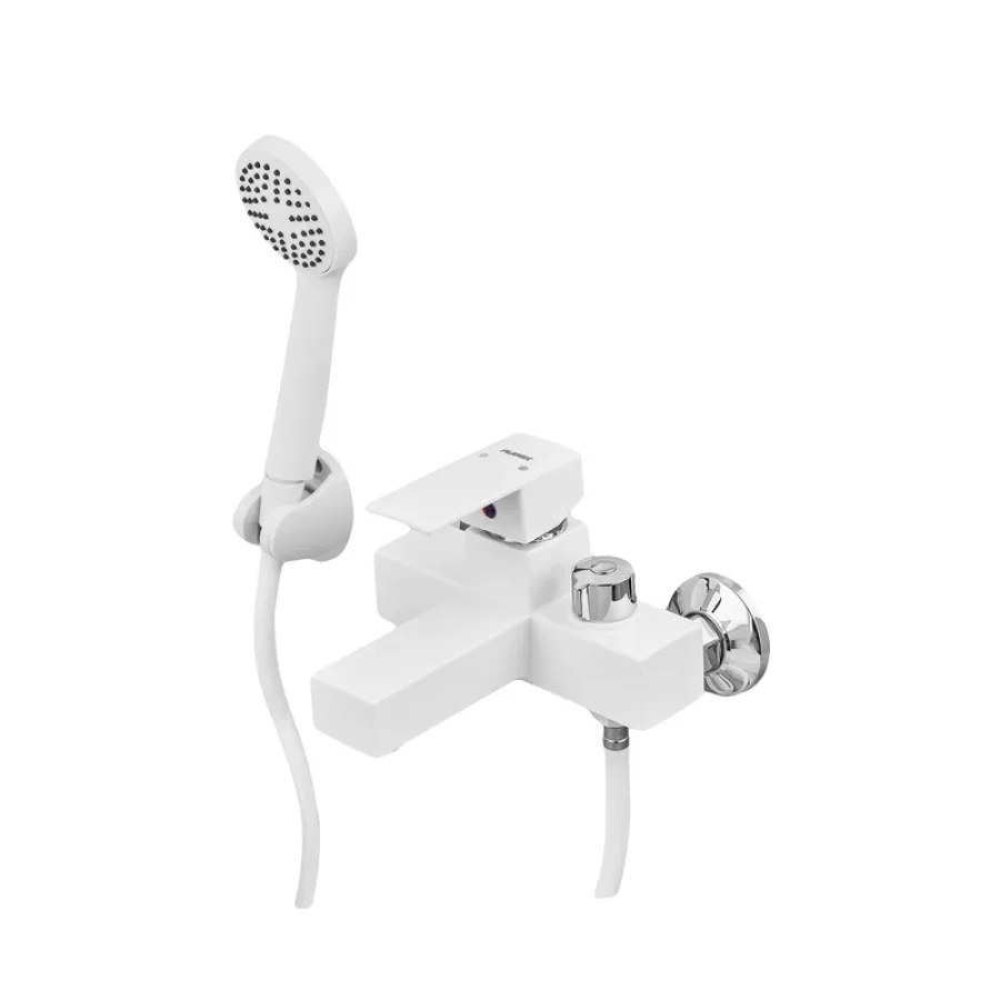 Смеситель для ванной комплект PLAMIX Kubus-009 Euro Set White (PM0673)