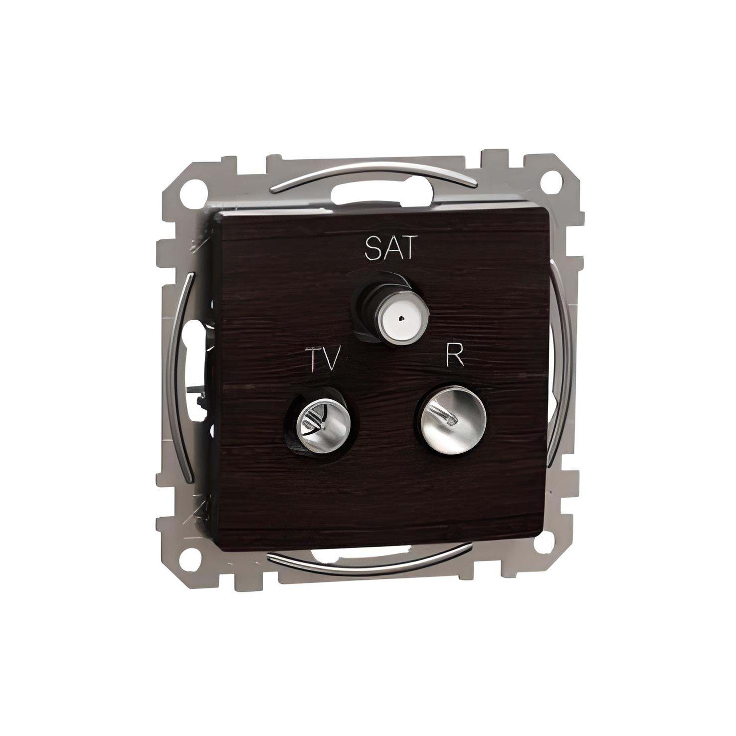 Розетка Schneider Electric Sedna Design&Elements R/TV/SAT ABS-UV конечная 4 дБ 73х73х41 мм Венге (SDD181481)