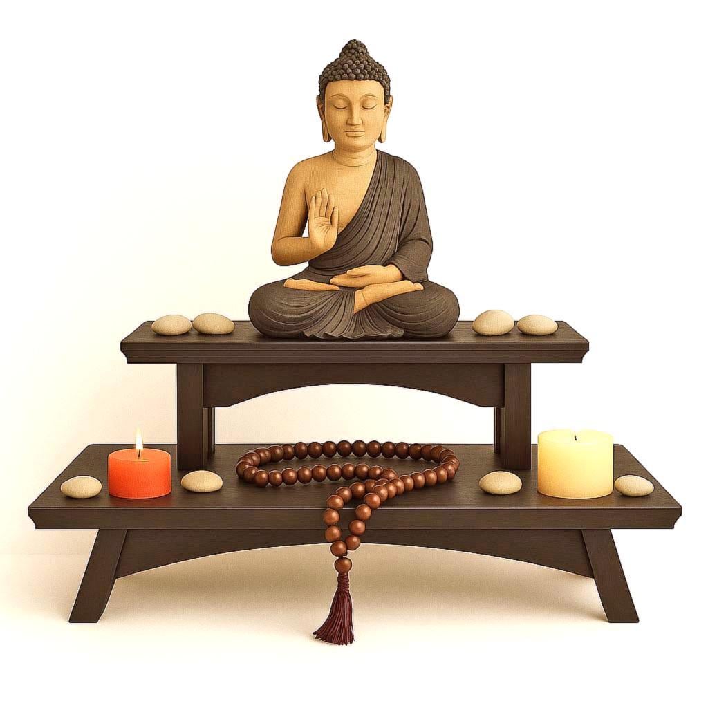 Алтарь для медитации из дерева Вирамина Мокко (ЛАТ-016110)