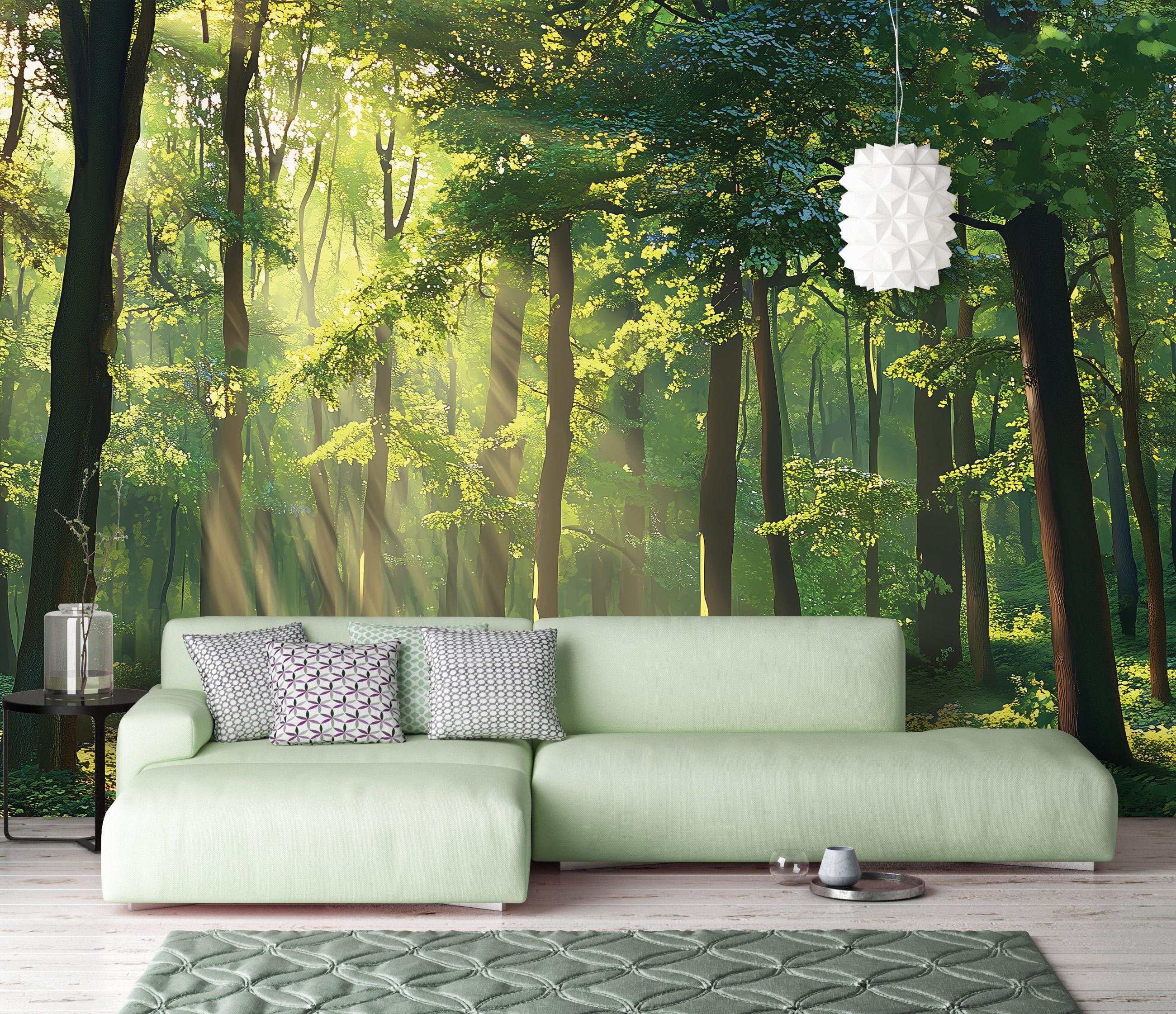 Фотошпалери Чарівний ліс Перспектива Світло на стіну з клеєм 254x184 см (15449V4) - фото 2 Фотошпалери Чарівний ліс Перспектива Світло на стіну з клеєм 254x184 см (15449V4) - фото 2