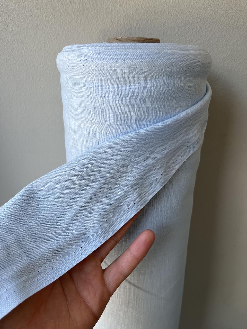 Тканина костюмна LINEN PLUS 100% льон 143 см 552 BLUE Блакитний - фото 4 Тканина костюмна LINEN PLUS 100% льон 143 см 552 BLUE Блакитний - фото 4