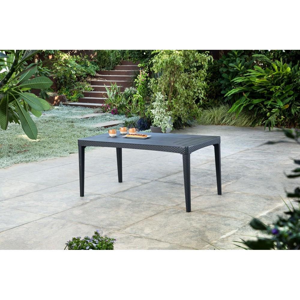 Стол садовый Keter Girona flat wicker box Графитовый (232034) - фото 2 Стол садовый Keter Girona flat wicker box Графитовый (232034) - фото 2