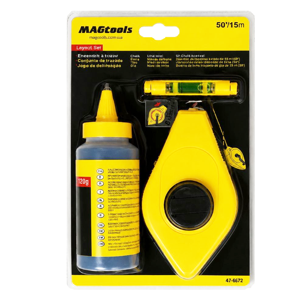Шнур разметочный Intertool с краской и уровнем (4951)