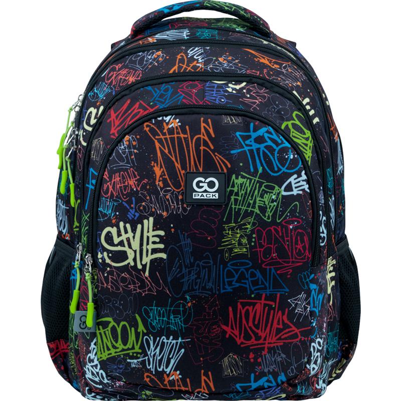 Рюкзак для города и обучения GoPack Education Teens Graffiti 44x32x18 см Черный (GO22-162L-6)