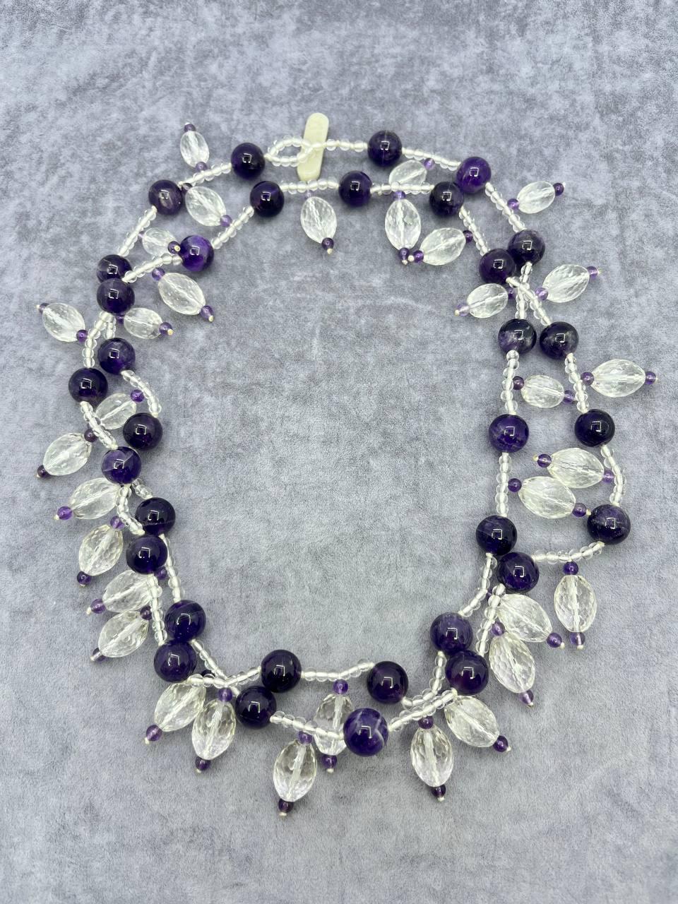 Бусы аметист 110 см Разноцветный (10212)