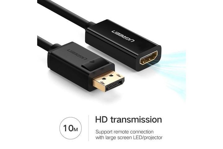 Конвертер UGREEN DisplayPort to HDMI 1080P 15 см Black (40362) - фото 2