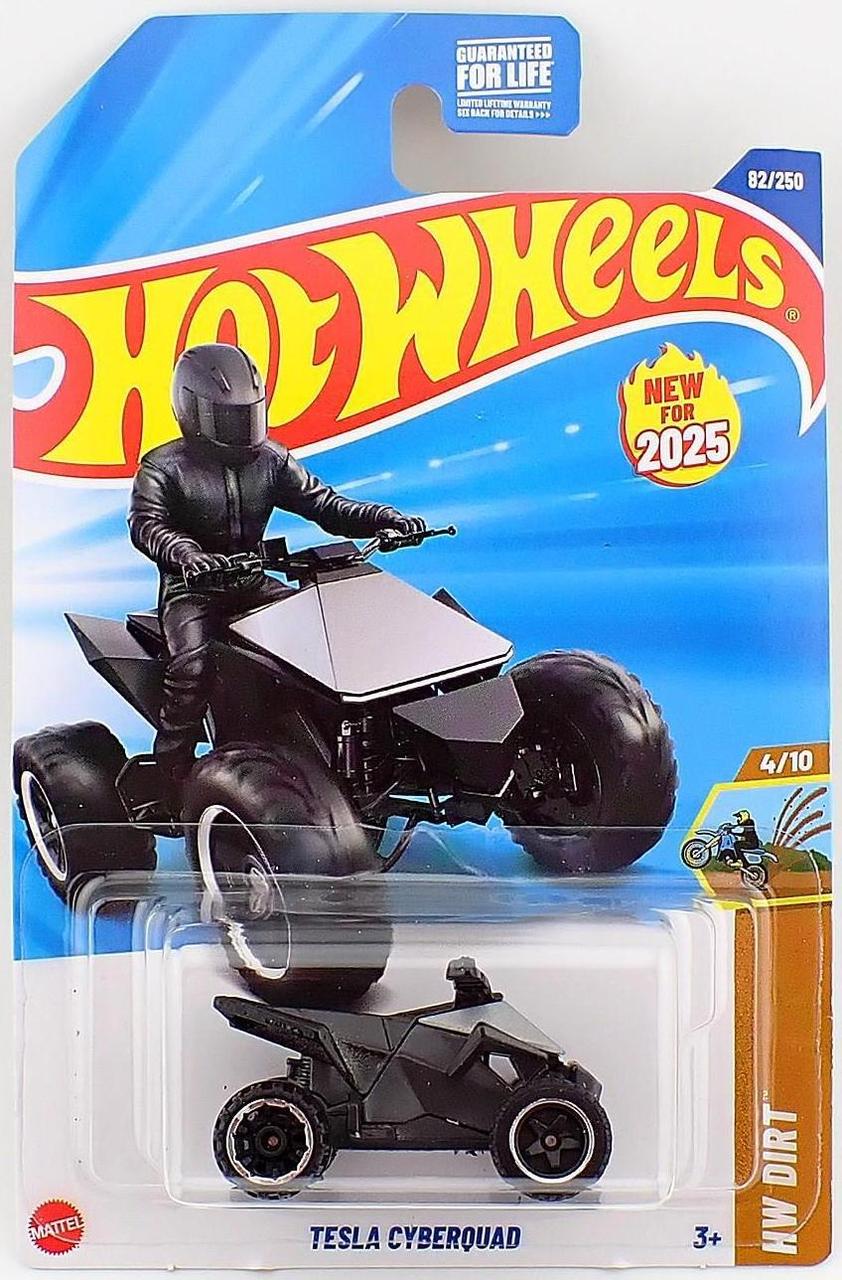 Мотоцикл Hot Wheels Tesla Cyberquad 2025 HW Dirt №082 (HYW31)