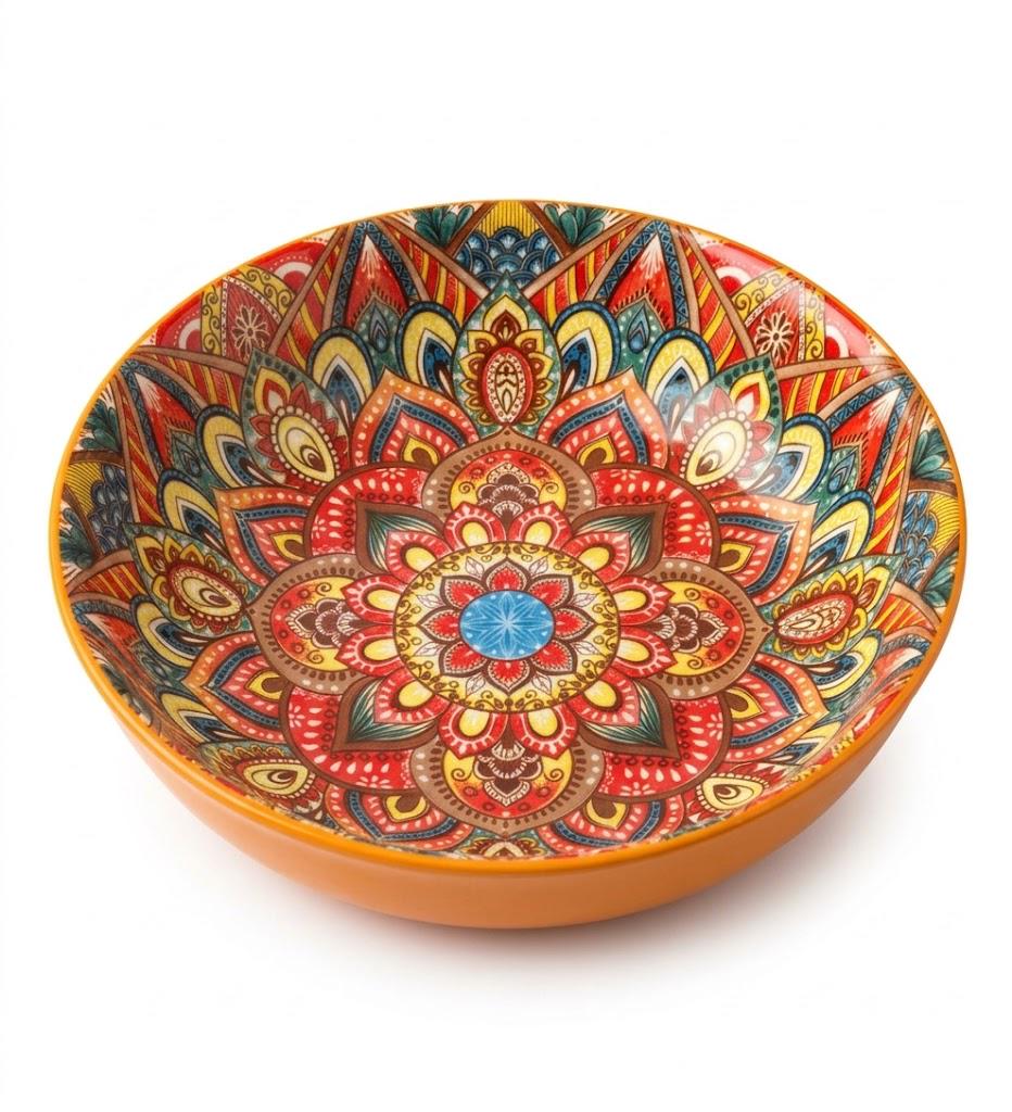 Тарелка Olens Рисованная глубокая 20 см Желтый (8030-474)