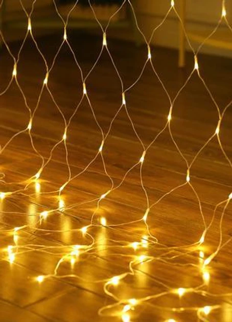 Гірлянда сітка-завіса світлодіодна 120 LED 2х2м Теплий білий (RD-7162) - фото 3 Гірлянда сітка-завіса світлодіодна 120 LED 2х2м Теплий білий (RD-7162) - фото 3