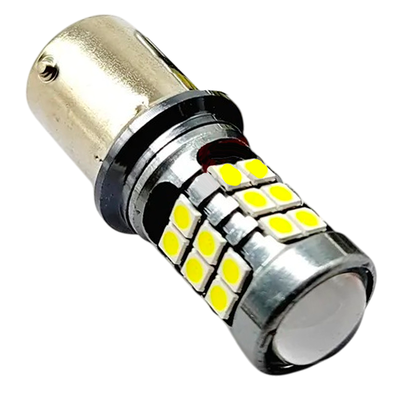 Автомобильная лампа светодиодная 1156 BA15S 27 SMD 3030 линза CunBas обманка 12-30 В (2506334643)
