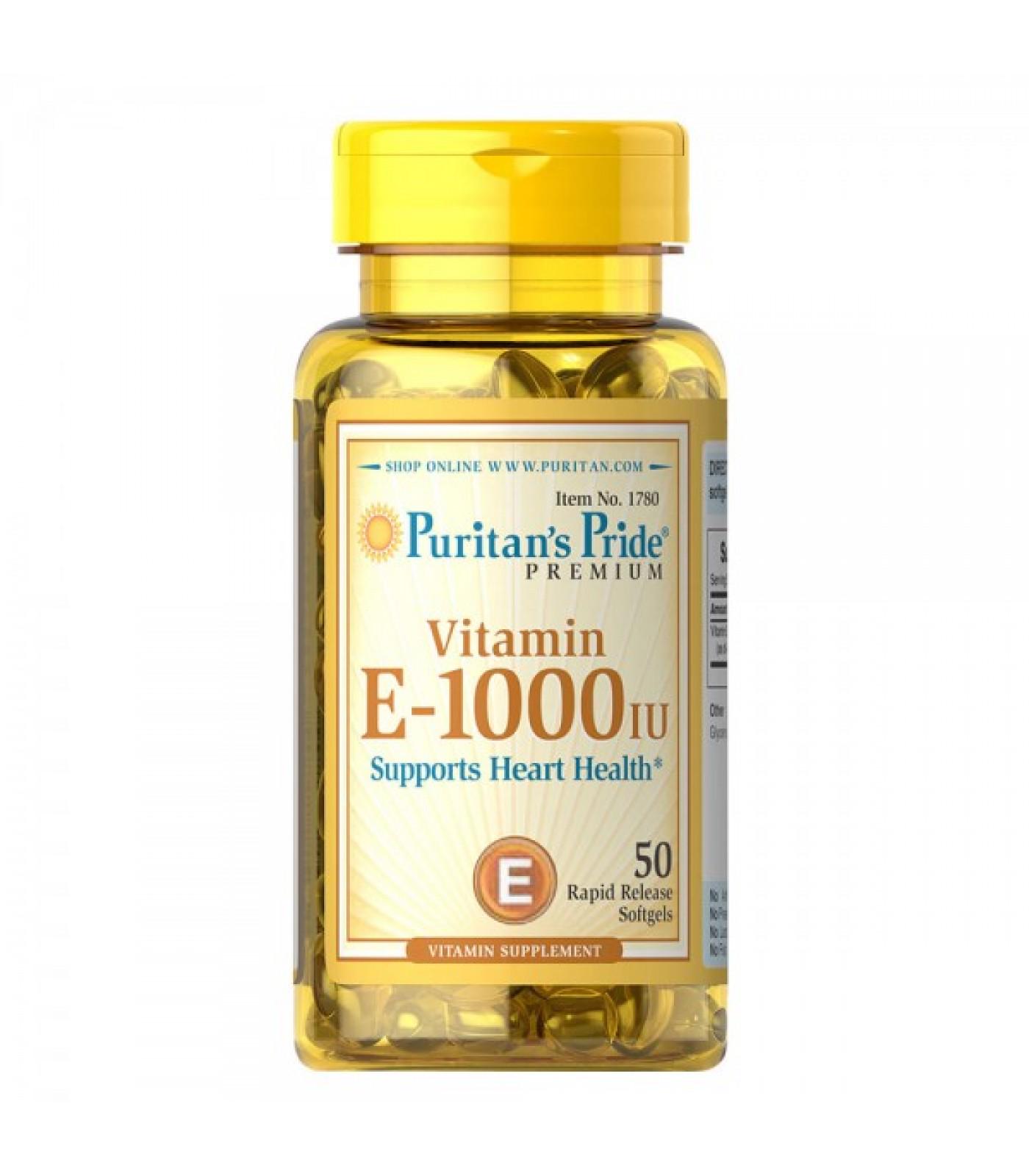 Витамин Е Puritan's Pride Vitamin E-1000 IU 50 порций