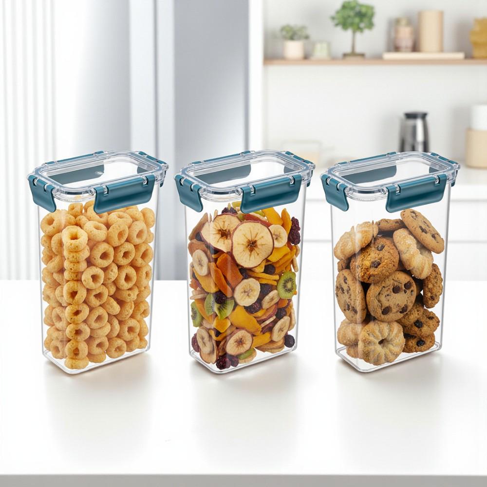 Набор для хранения продуктов 1,6 л 3 шт. Прозрачный (29860850) - фото 3 Набор для хранения продуктов 1,6 л 3 шт. Прозрачный (29860850) - фото 3