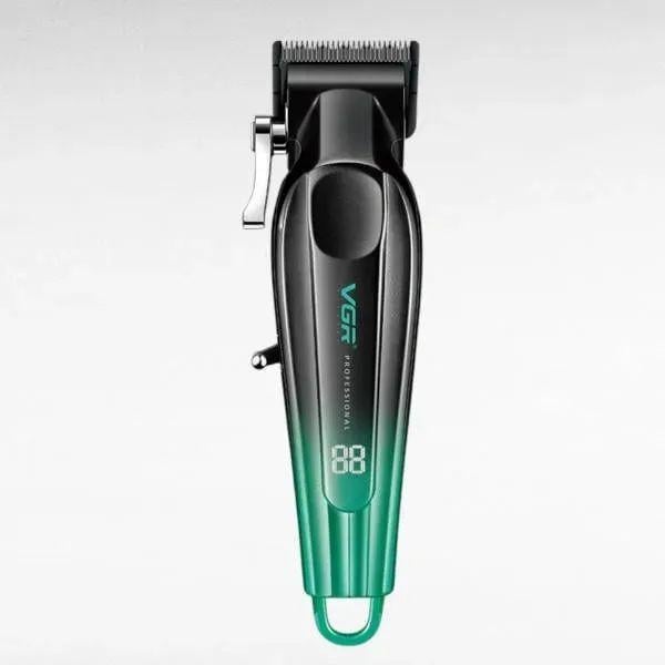 Триммер для стрижения и окантовки VGR V-662 с Т подобным лезвием и LED экраном Green/Black (10640)