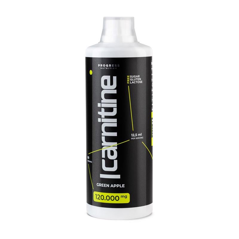 L-карнитин жидкий Progress Nutrition L-Carnitine 120 000 1 л Зеленое яблоко