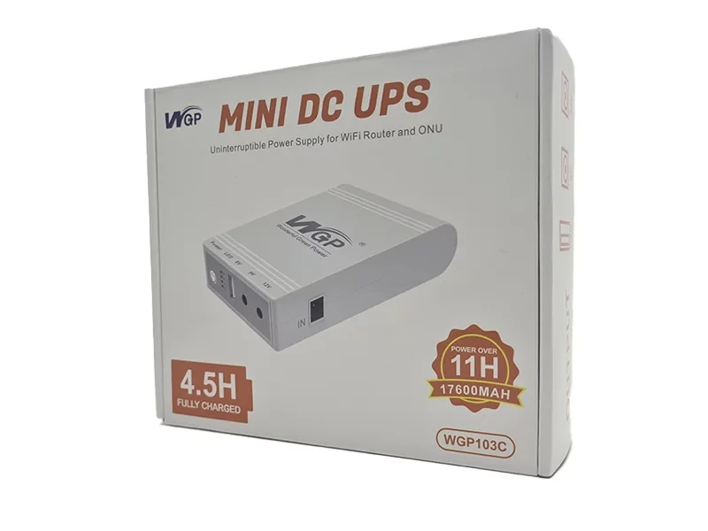 ИБП для роутера, повербанк MINI DC UPS WGP103C (17600mAh, 5V, 9V, 12V) Белый