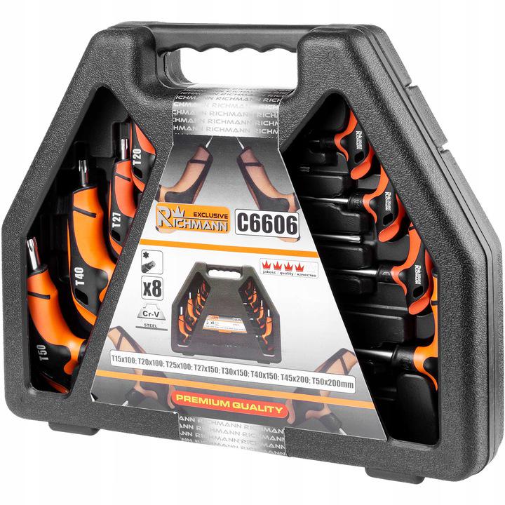 Набор ключей Т-образных TORX Richmann Т15-Т50 мм 8 эл (C6606)