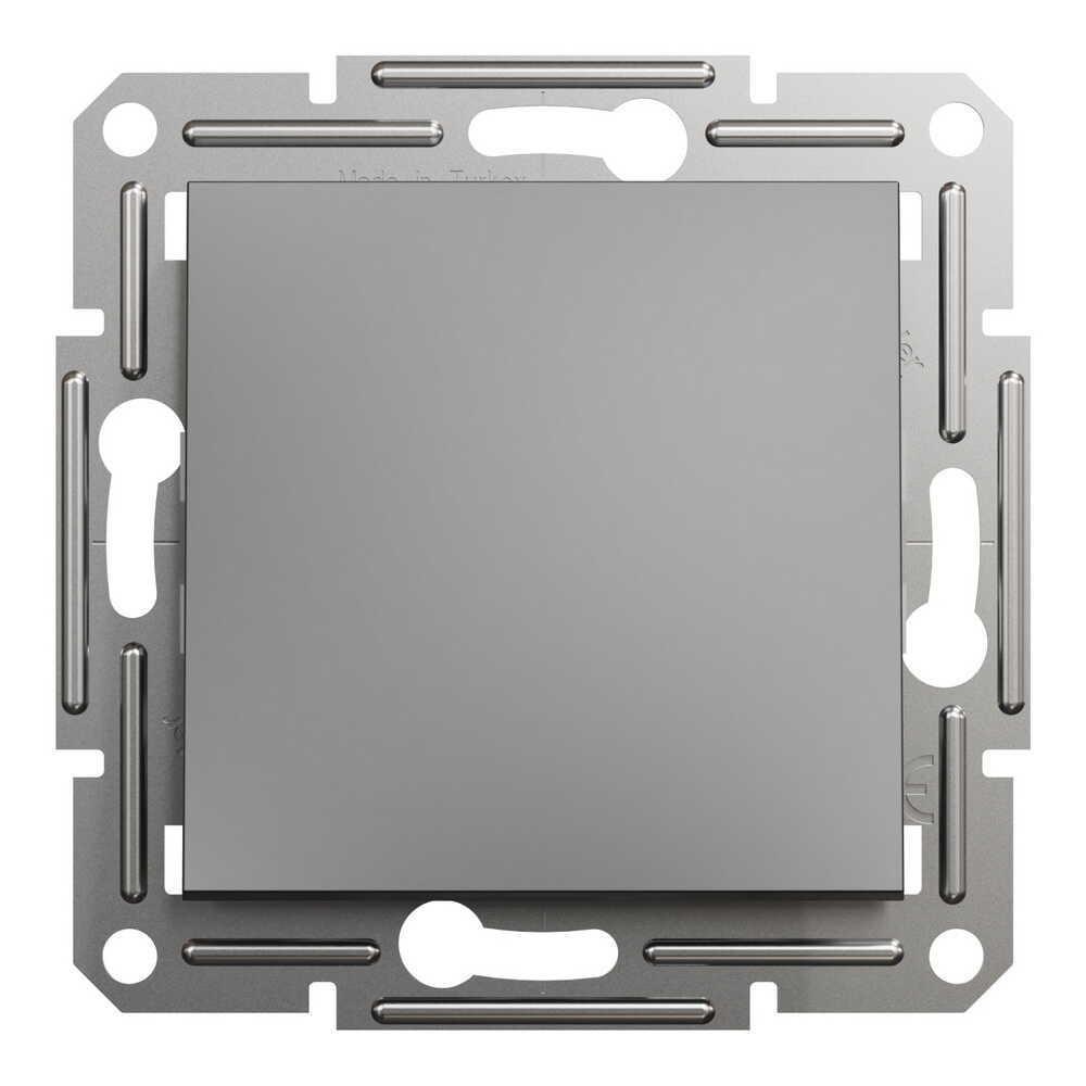 Выключатель Schneider Electric Asfora 1-клавишный кнопочный Антрацит (EPH0700171) Выключатель Schneider Electric Asfora 1-клавишный кнопочный Антрацит (EPH0700171)